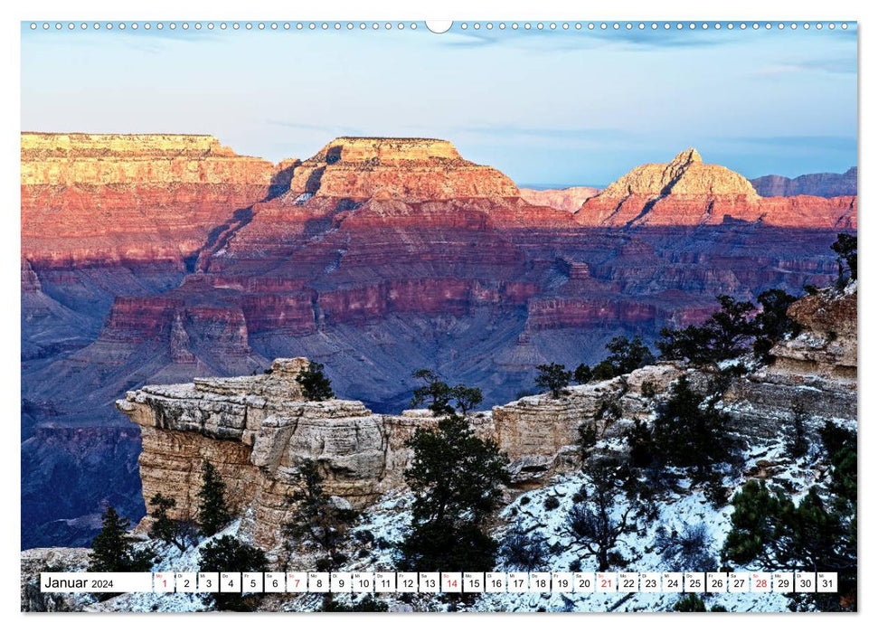 Der Südwesten der USA: Wüsten, rote Felsen & Canyons (CALVENDO Premium Wandkalender 2024)