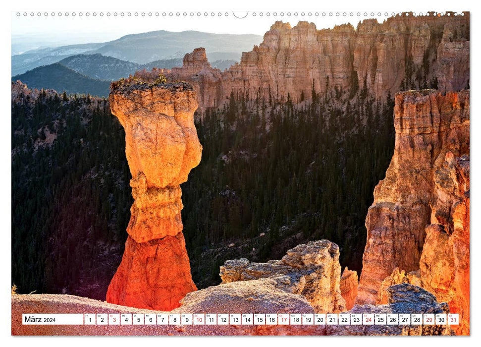 Der Südwesten der USA: Wüsten, rote Felsen & Canyons (CALVENDO Premium Wandkalender 2024)