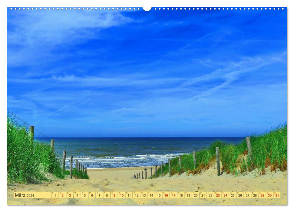 Holland - Die Nordsee von Zandvoort bis Breskens (CALVENDO Premium Wandkalender 2024)