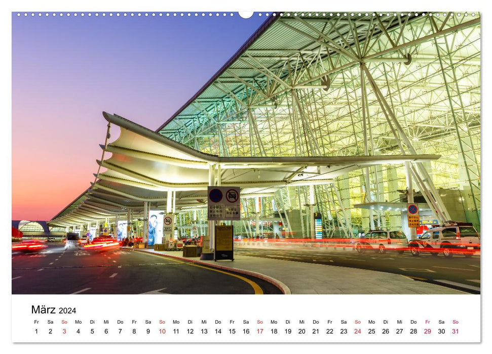 AÉROPORTS (Calendrier mural CALVENDO 2024) 