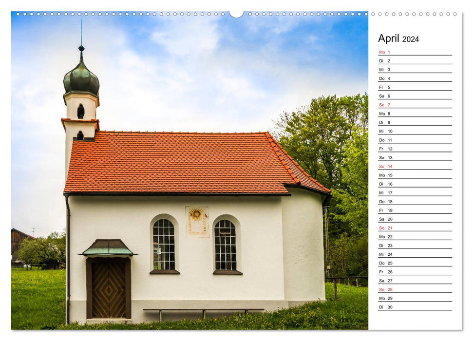 Kapellen - Kleinode im Ostallgäu mit Planerfunktion (CALVENDO Premium Wandkalender 2024)