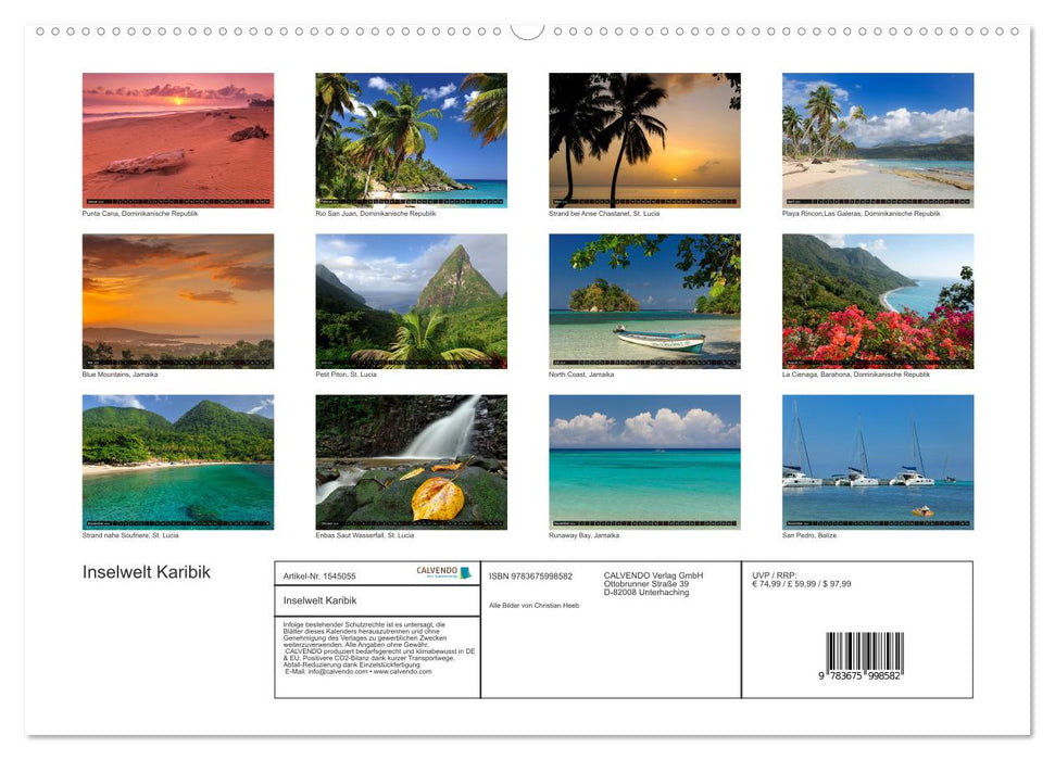 Inselwelt Karibik (CALVENDO Premium Wandkalender 2024)