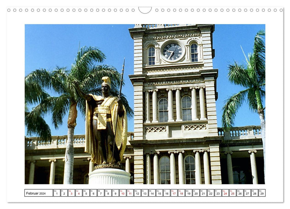 Hawaii - Sehnsuchtsinseln Oahu und Maui (CALVENDO Wandkalender 2024)