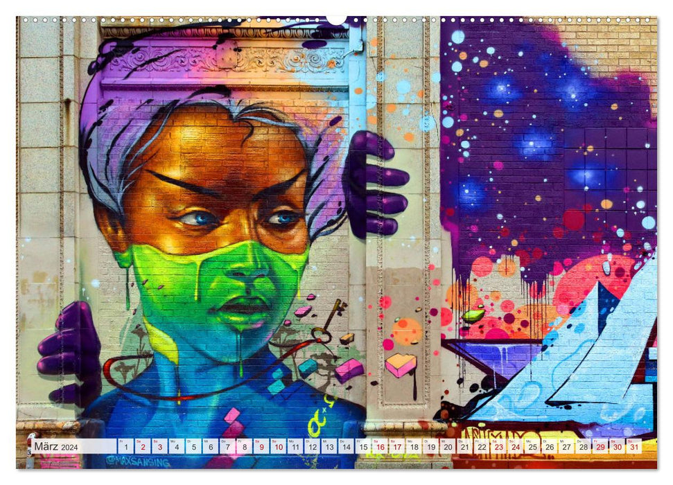 American Street Art - tätowierte Wände (CALVENDO Premium Wandkalender 2024)