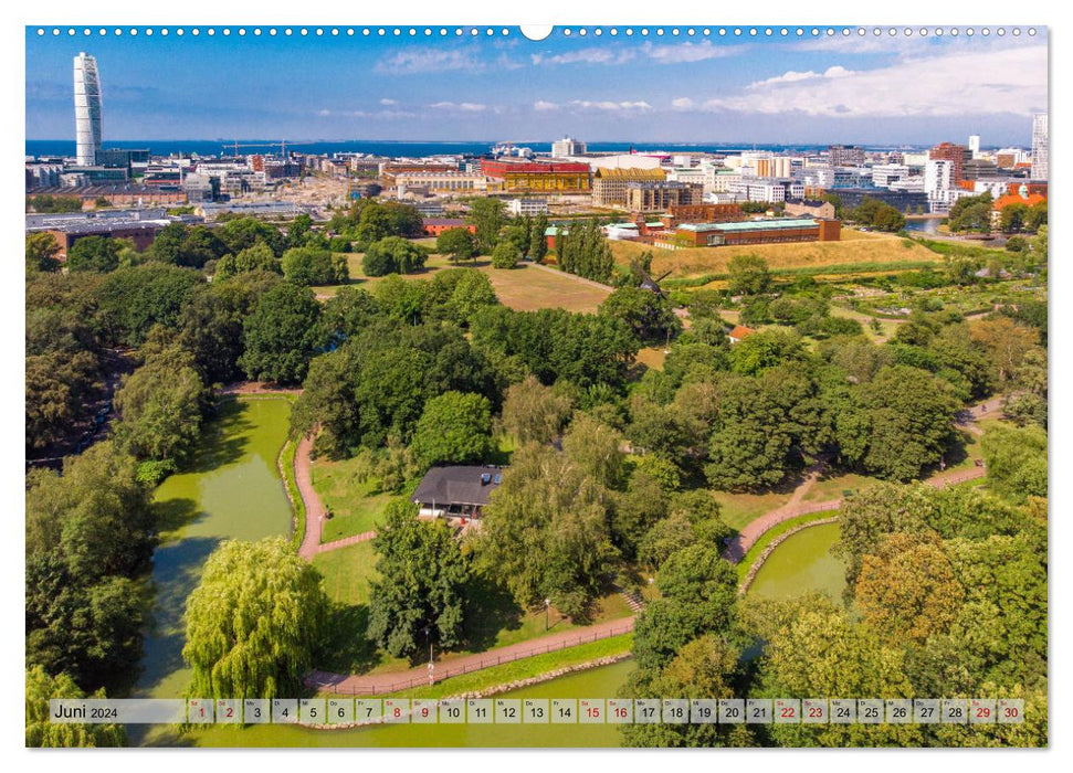 Malmö von oben (CALVENDO Premium Wandkalender 2024)