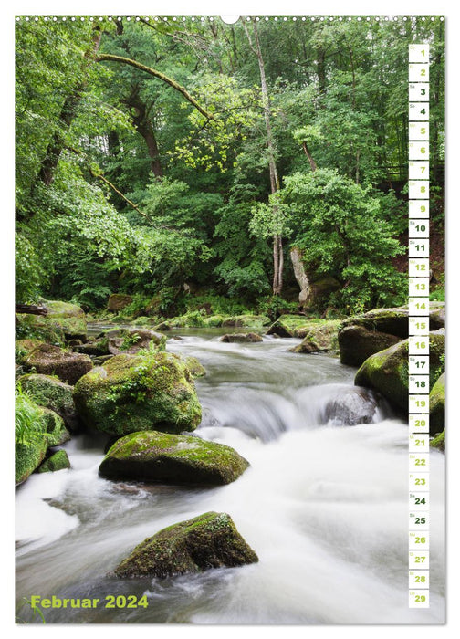 EIFEL - Les lieux de pouvoir de la forêt et de l'eau (Calvendo Premium Wall Calendar 2024) 