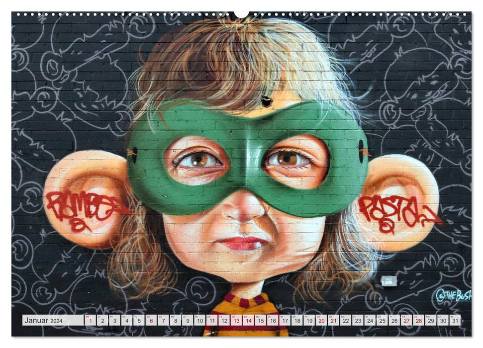 American Street Art - tätowierte Wände (CALVENDO Wandkalender 2024)