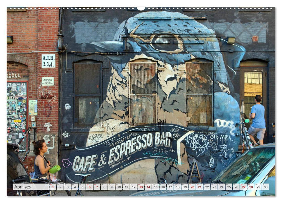 American Street Art - murs tatoués (calendrier mural CALVENDO 2024) 