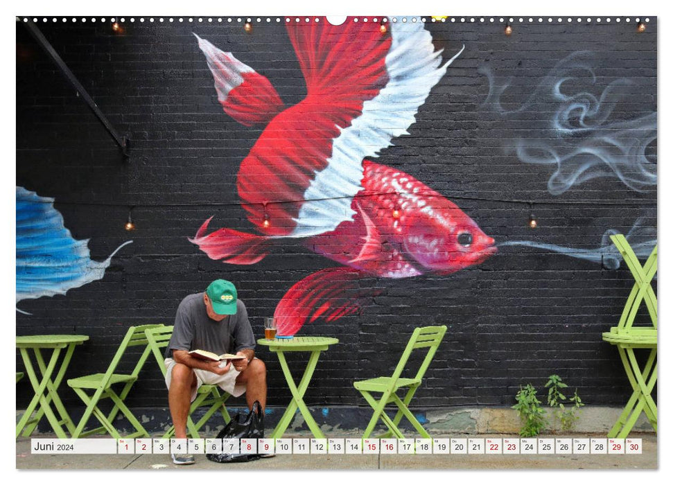 American Street Art - tätowierte Wände (CALVENDO Wandkalender 2024)