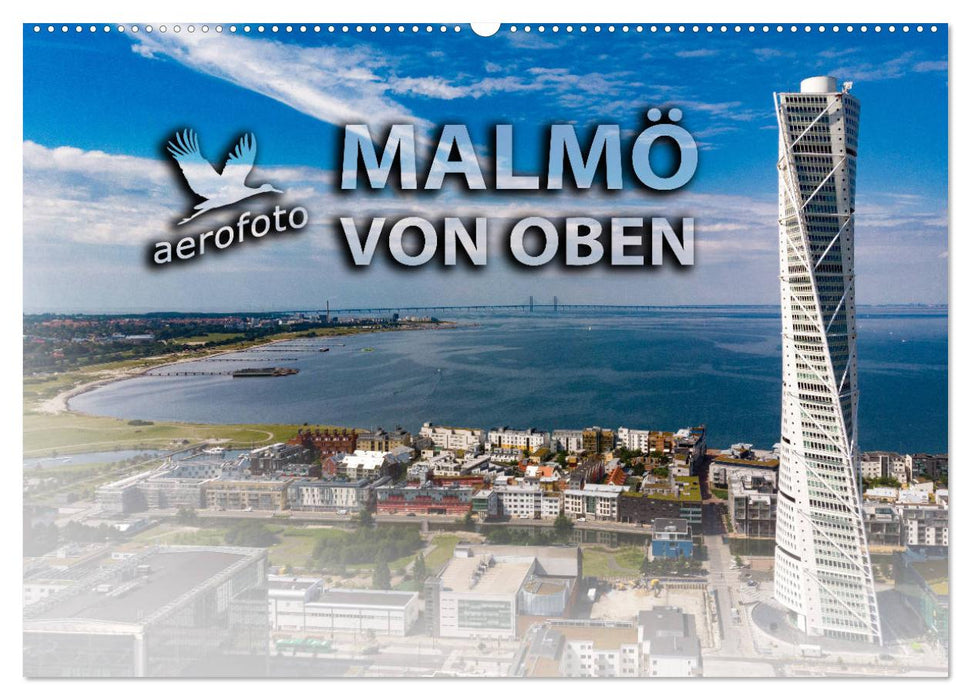 Malmö vue d'en haut (calendrier mural CALVENDO 2024) 